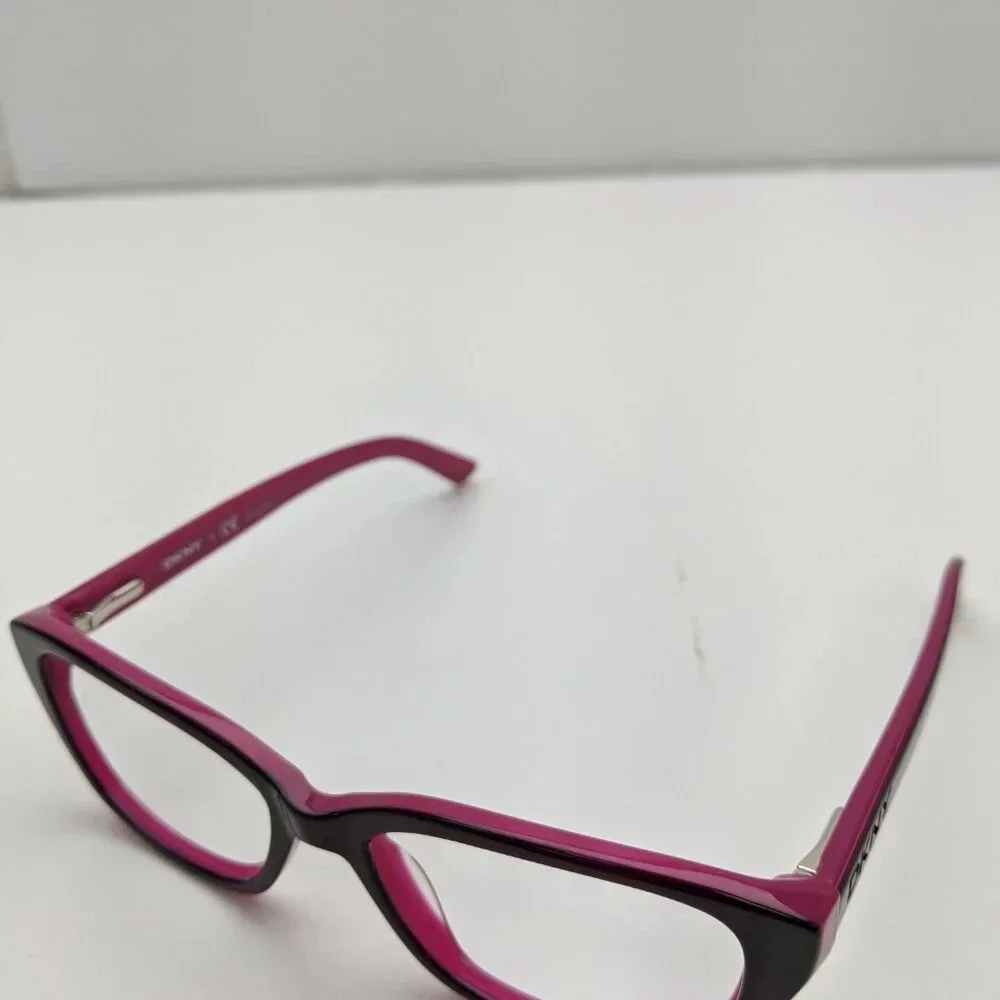 🕶️ DKNY DY4668 3686 Bordeaux on Pink Cat Eye Eyeglasses 51/16-135 / JLE302🕶️